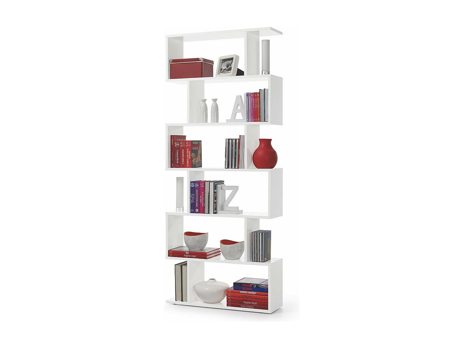 Bibliothèque avec 6 niveaux H192 cm - Athena