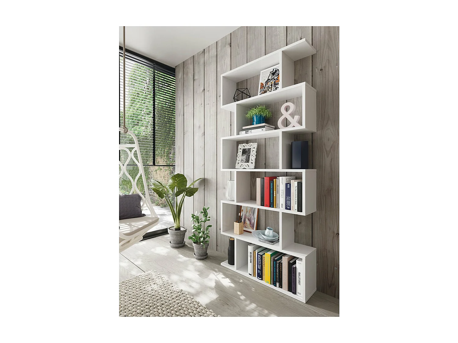 Bibliothèque avec 6 niveaux H192 cm - Athena