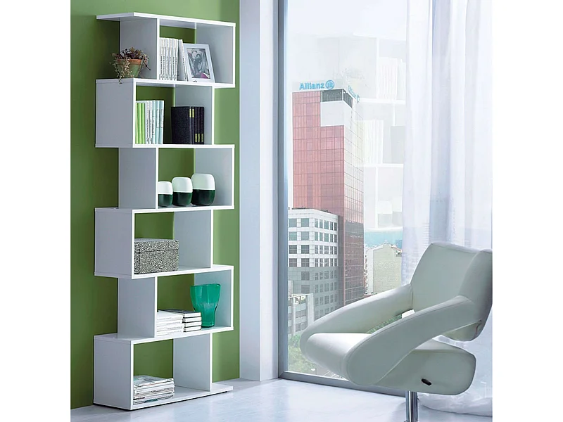 Estante alta Athena 80x192x24 cm Sala de jantar/corredor Decoração branca