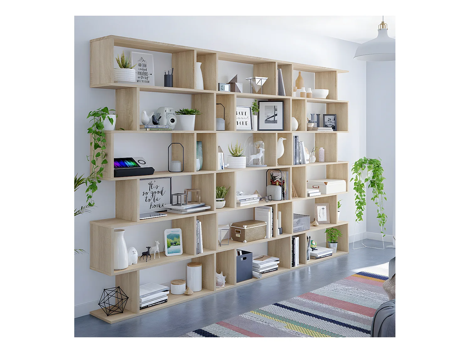 Bibliothèque avec 6 niveaux H192 cm - Athena