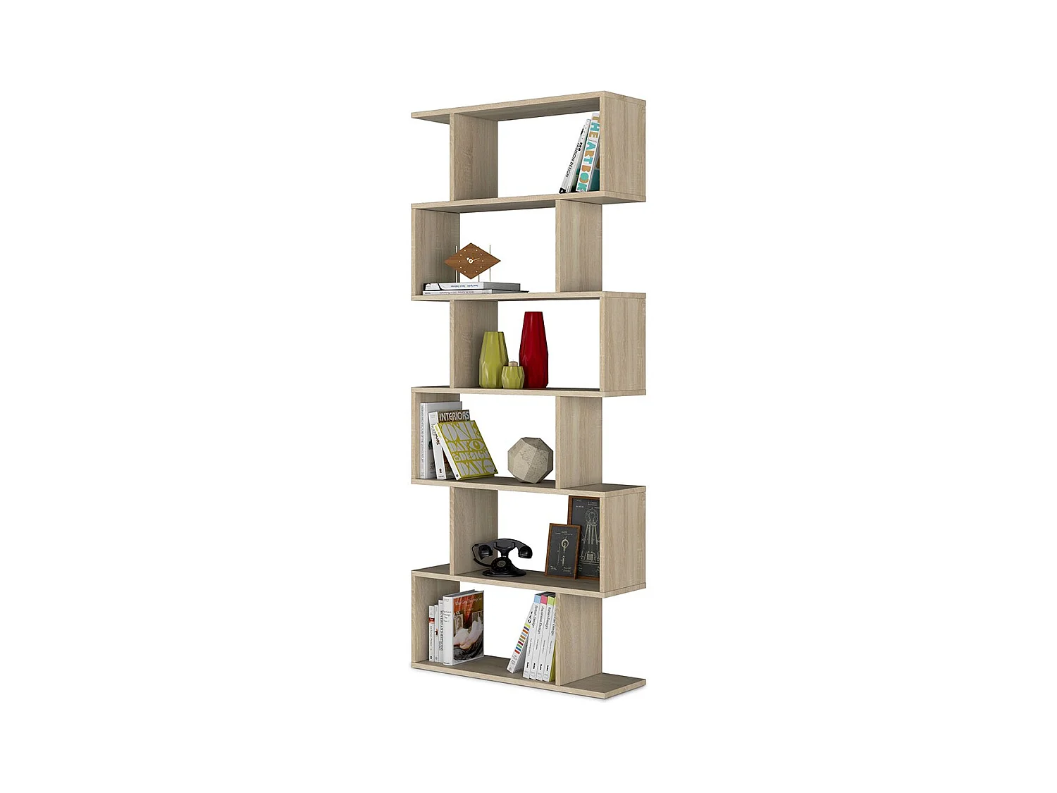 Bibliothèque avec 6 niveaux H192 cm - Athena