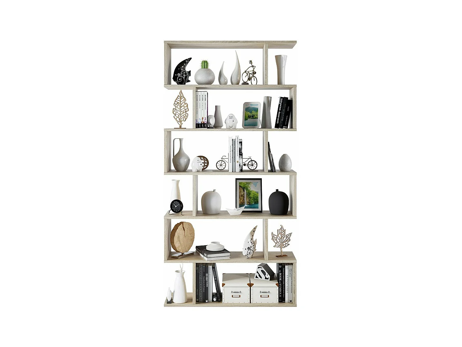 Bibliothèque avec 6 niveaux H192 cm - Athena