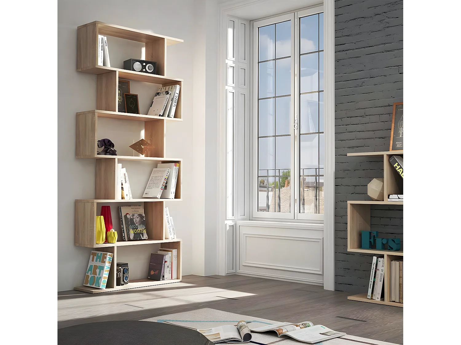 Libreria con 6 scomparti - A192 cm - Athena