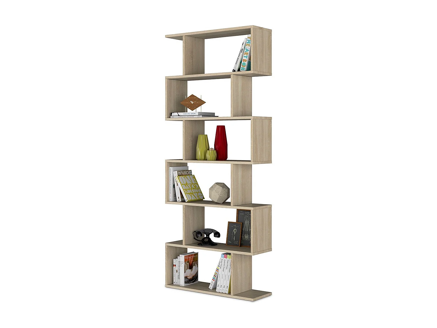 Bücherregal mit 6 Fächern - H192 cm - Athena