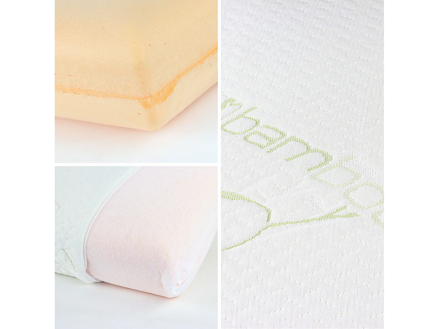 Traversin plat 135x35 cm ASCONA mousse à mémoire de forme viscosoja