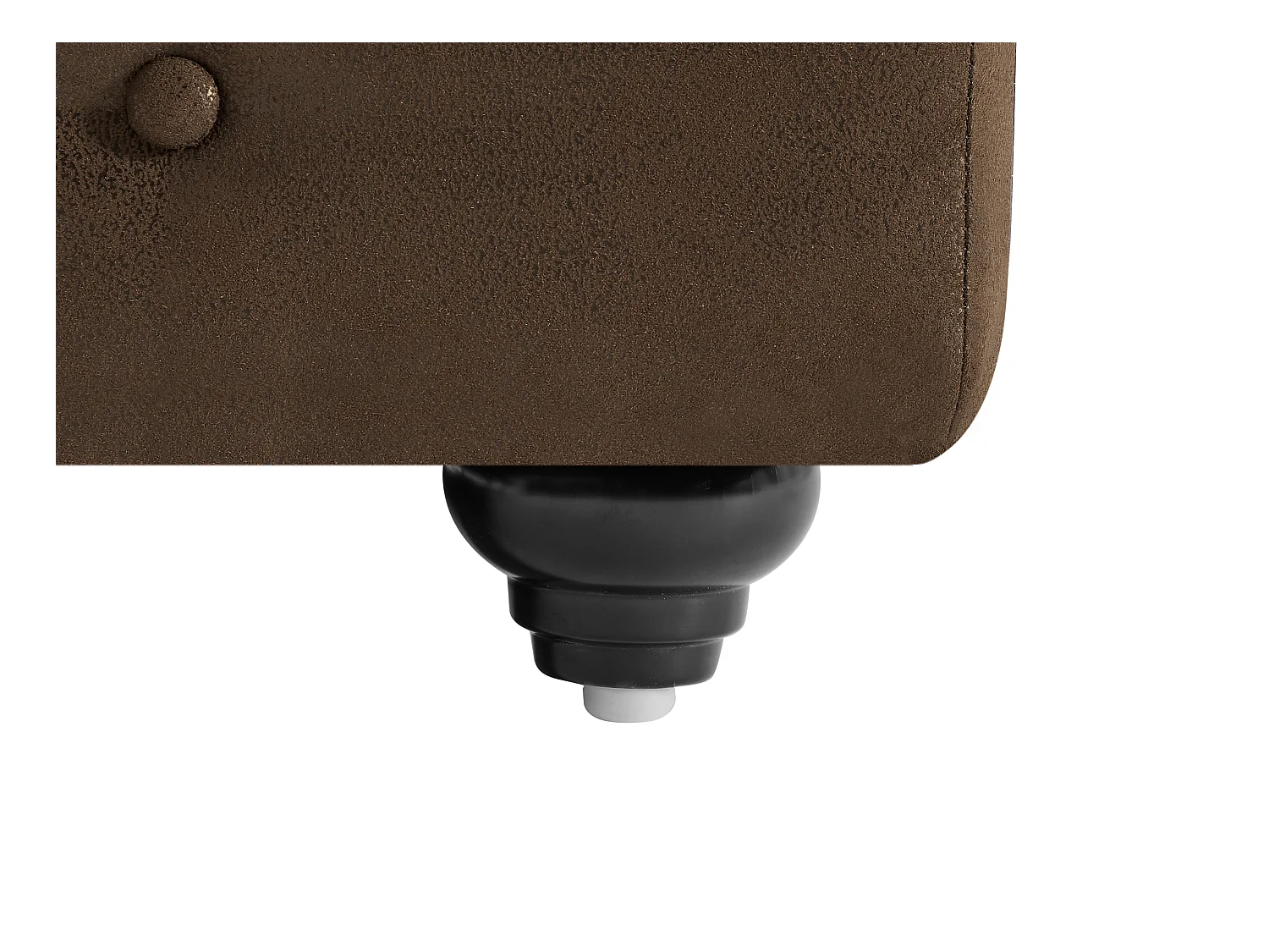 Canapé d'angle panoramique en microfibre aspect cuir vieilli CHESTERFIELD