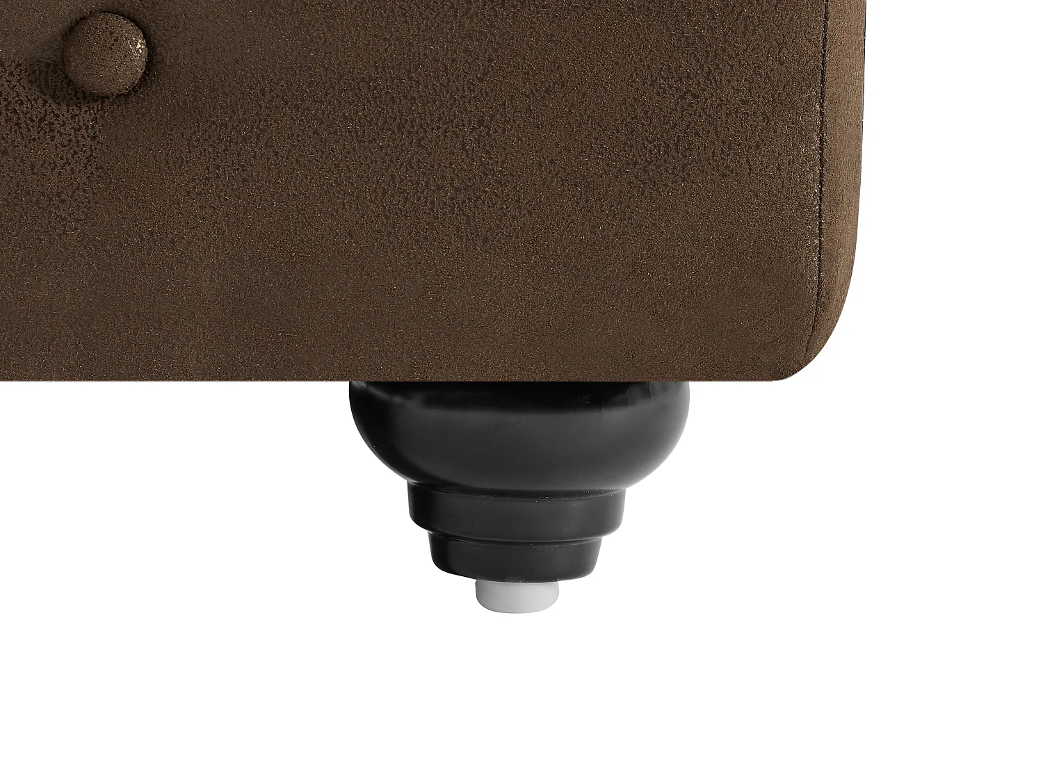 Opbevaringspuf i mikrofiber med vintage læderlook CHESTERFIELD