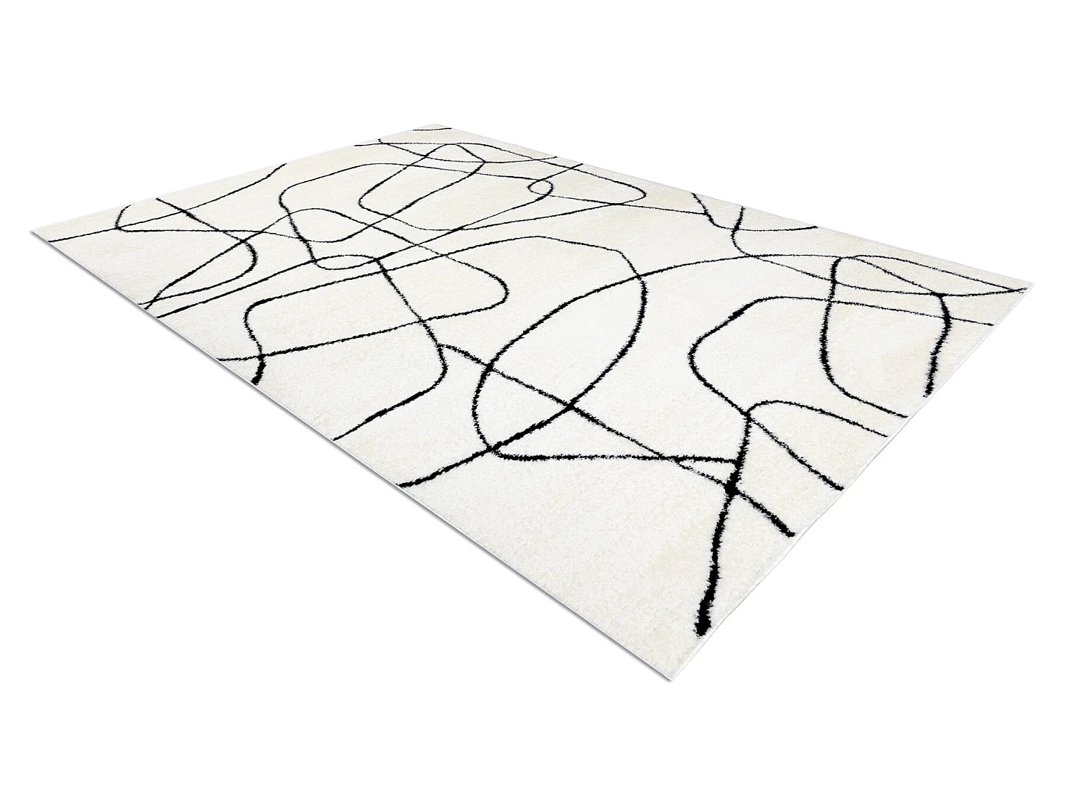 Tapete moderno MODE 8522 abstração creme / preto 180x270 cm