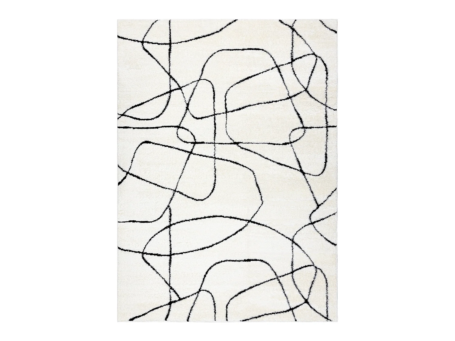 Tapis moderne MODE 8522 abstraction crème / noir 160x220 cm