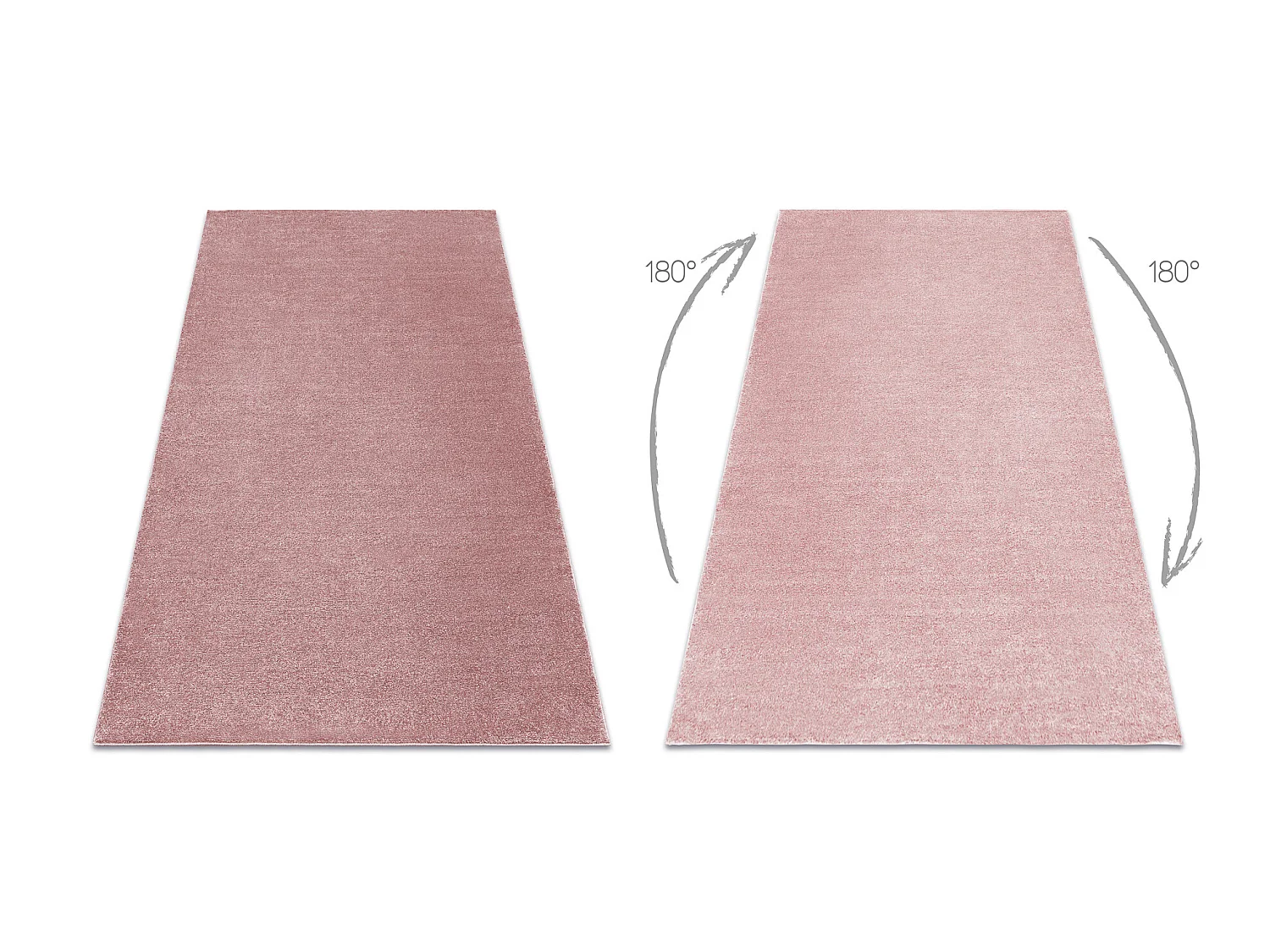 Tapijt SOFTY uniform, enkele kleur roze 160x220 cm