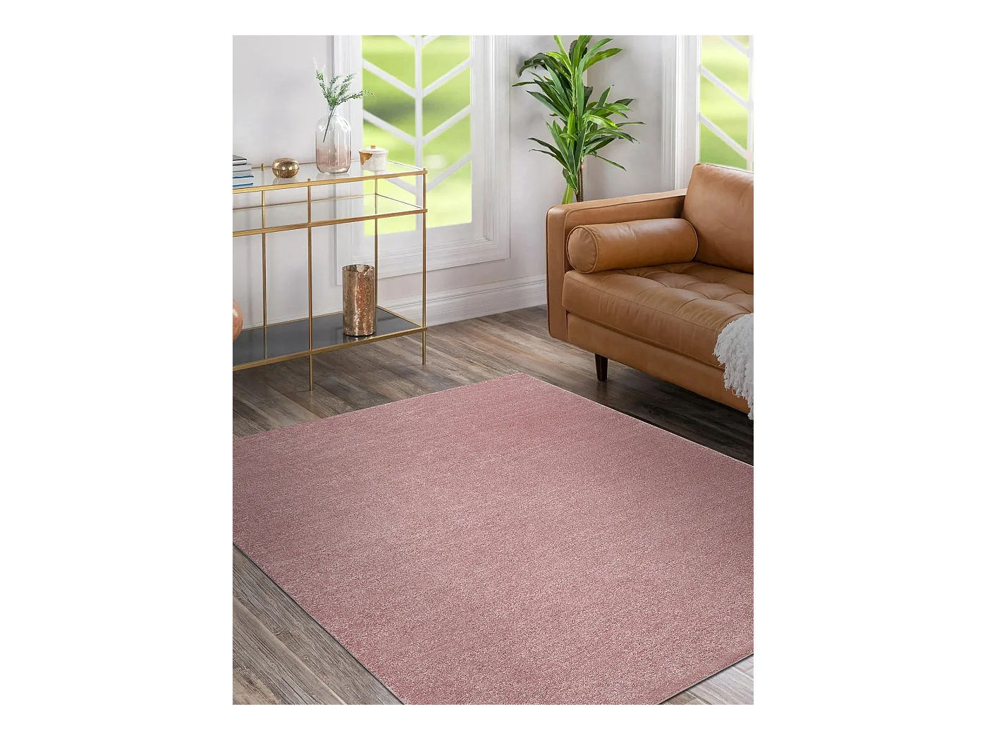 Tapijt SOFTY uniform, enkele kleur roze 160x220 cm