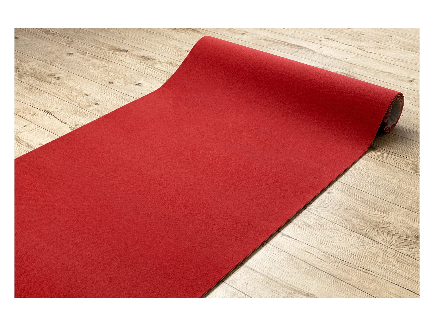 Tapis ANTIDÉRAPANT RUMBA 1974 couleur unique bordeaux, rouge 120x300 cm
