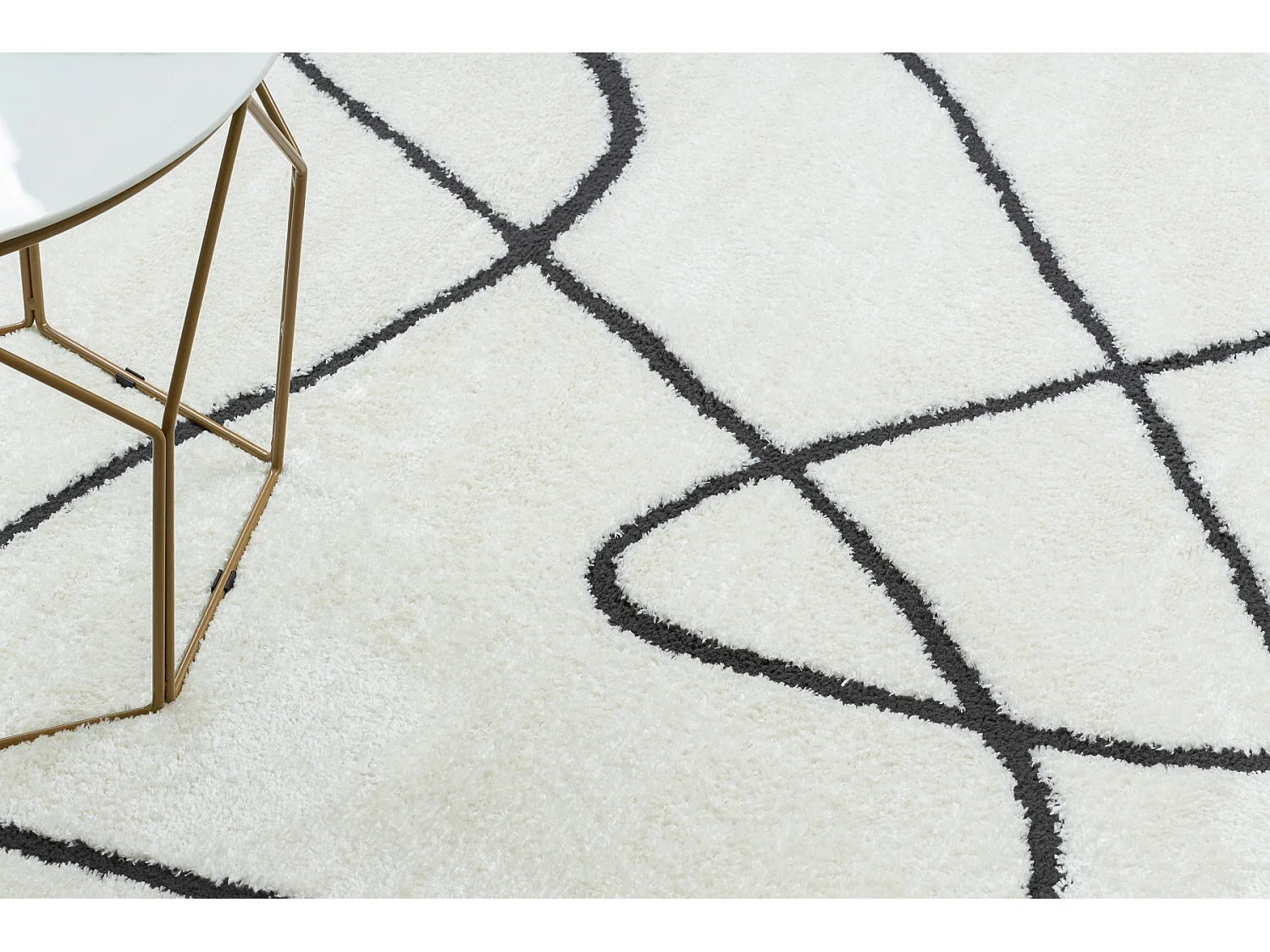 Tapis moderne MODE 8377 abstraction crème / noir 240x330 cm