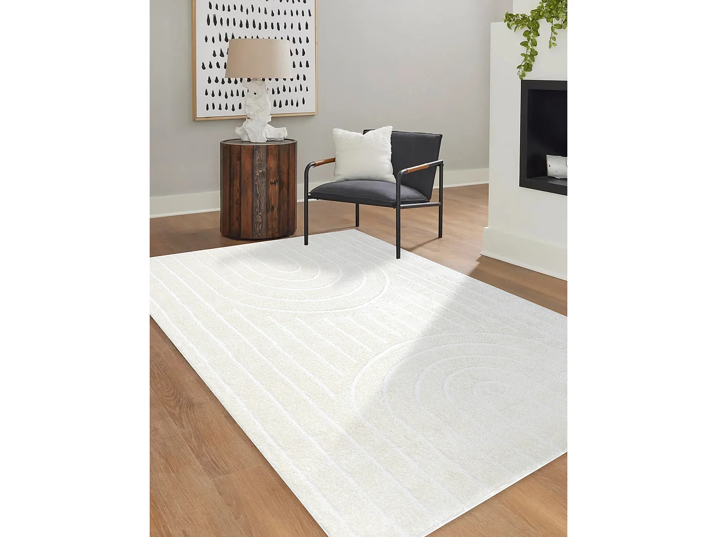 Tapis moderne MODE 8494 géométrique crème 120x170 cm