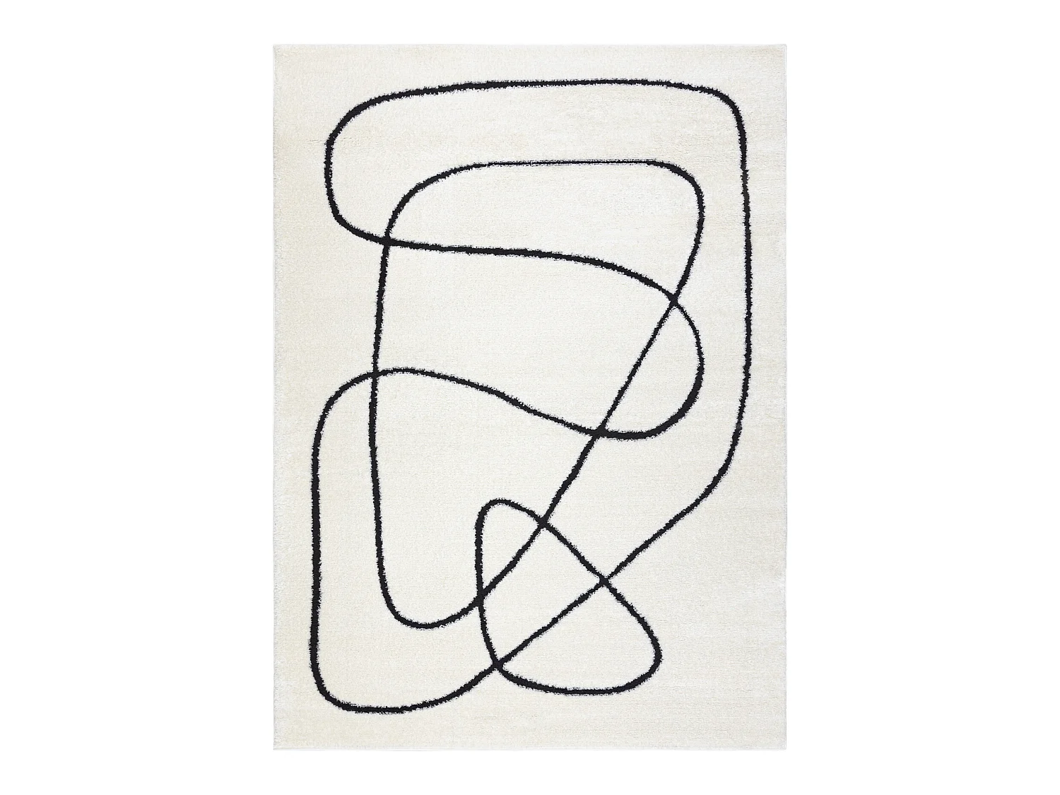 Alfombra moderna MODE 8377 abstração crema / negro  120x170 cm