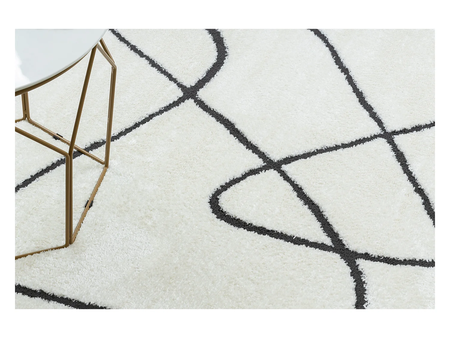 Tapis moderne MODE 8377 abstraction crème / noir 120x170 cm