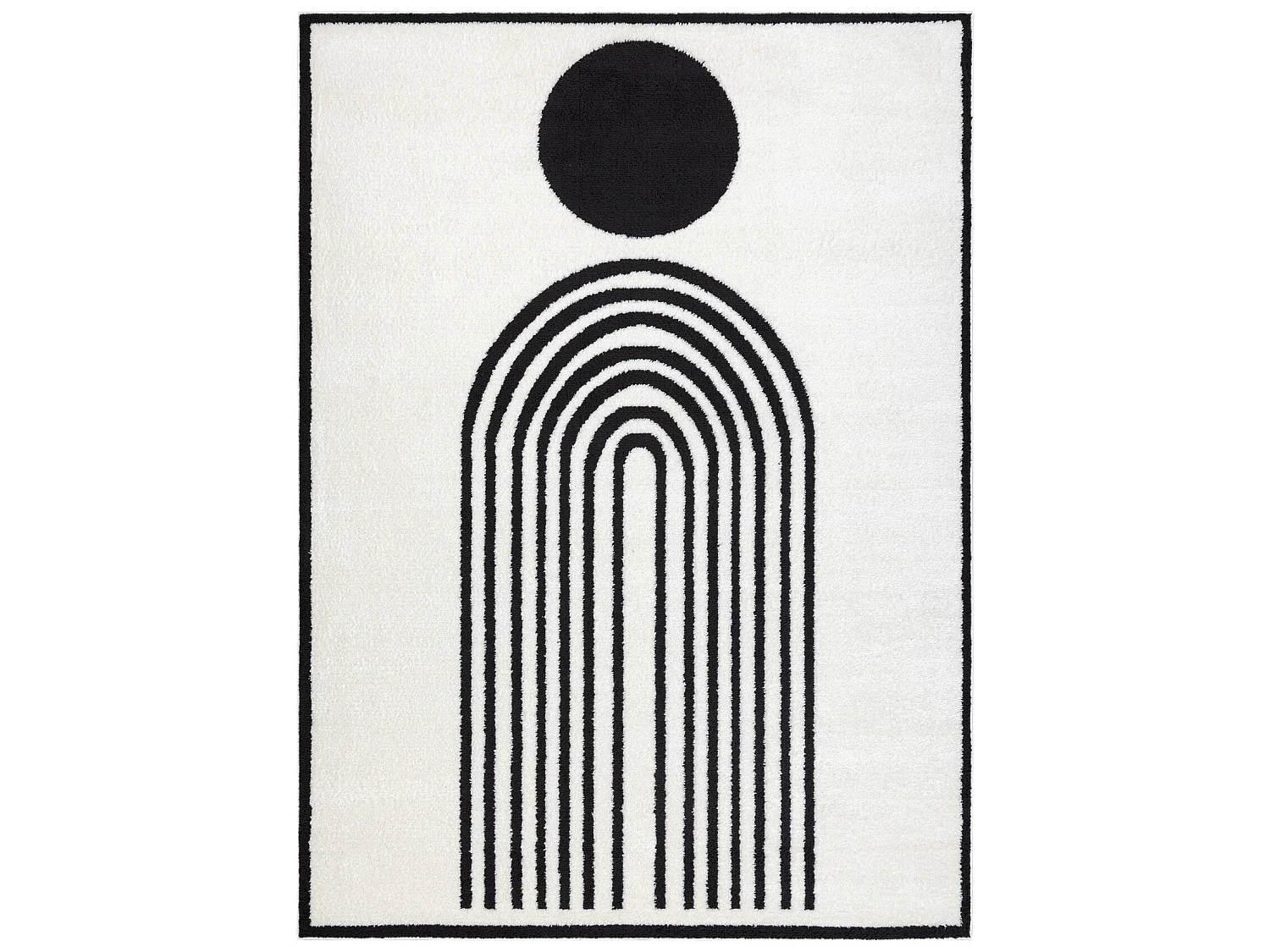 Tapijt modern MODE 8597 geometrisch creme / zwart 240x330 cm