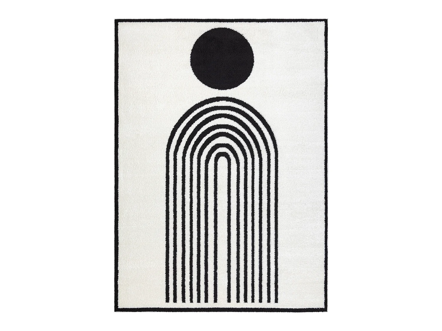 Tapijt modern MODE 8597 geometrisch creme / zwart 140x190 cm