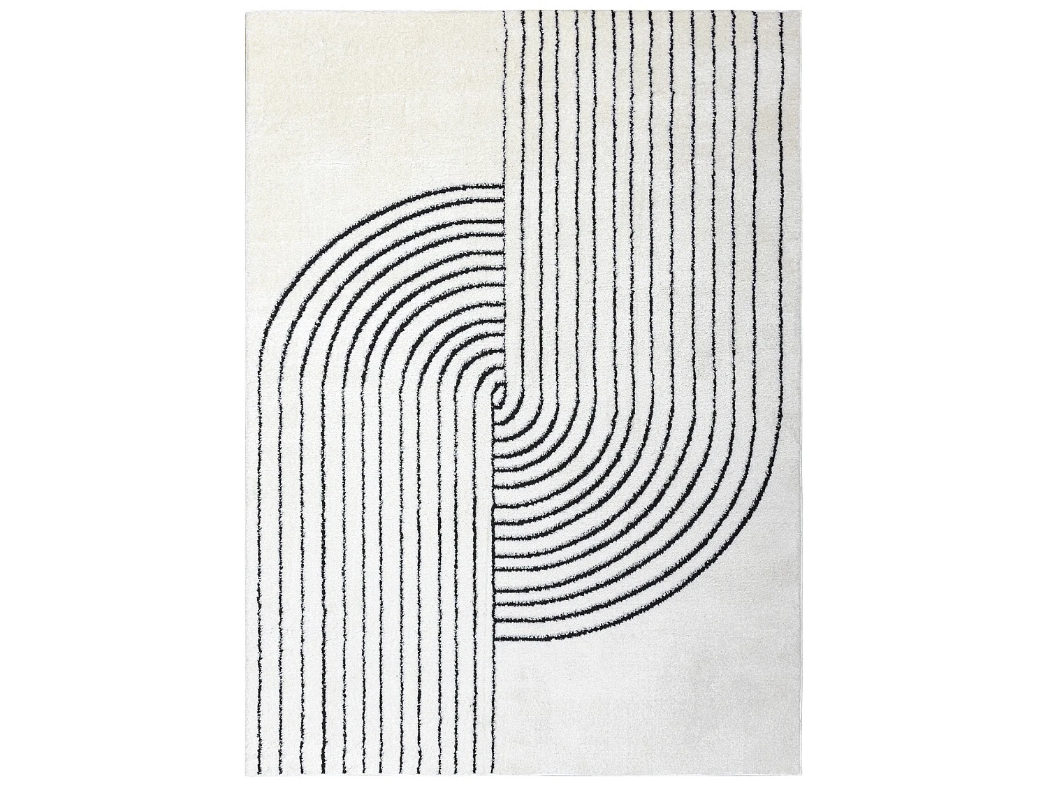 Modern Teppich MODE 8587 geometrisch creme / schwarz  160x220 cm