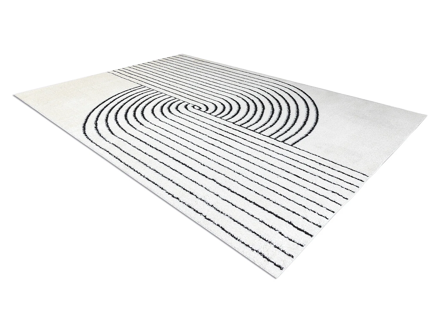 Dywan MODE 8587 geometryczny krem / czarny 200x290 cm