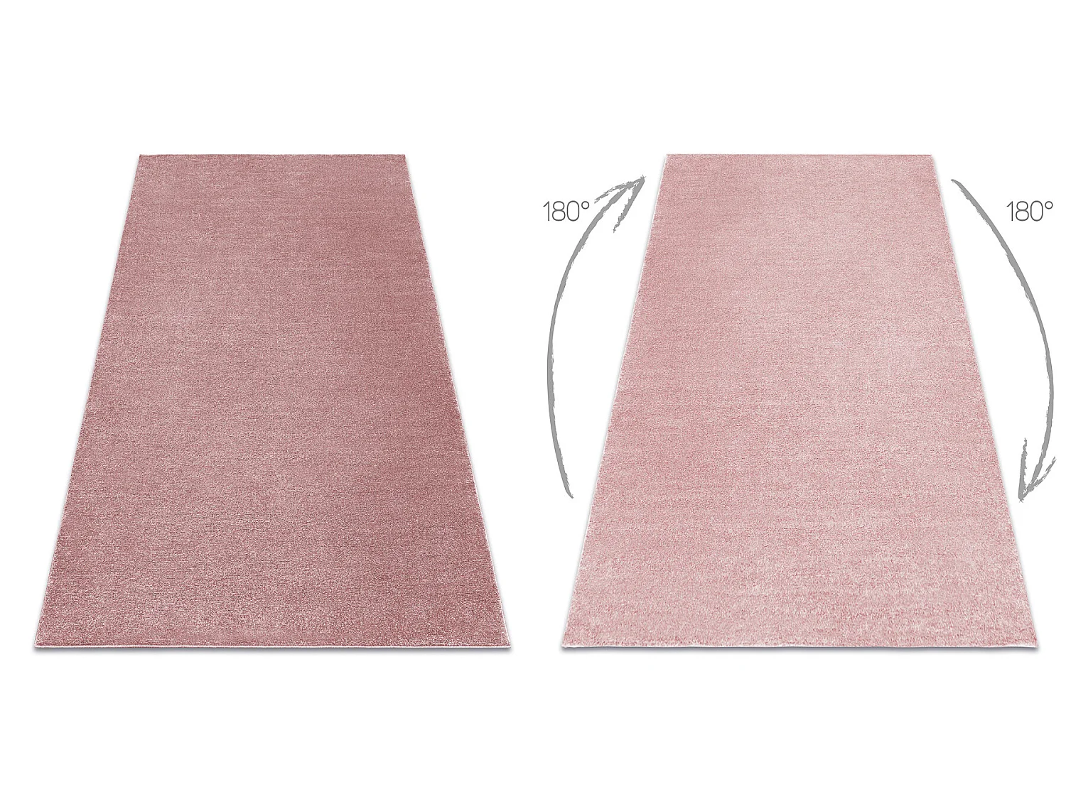 Tapijt SOFTY uniform, enkele kleur roze 120x170 cm