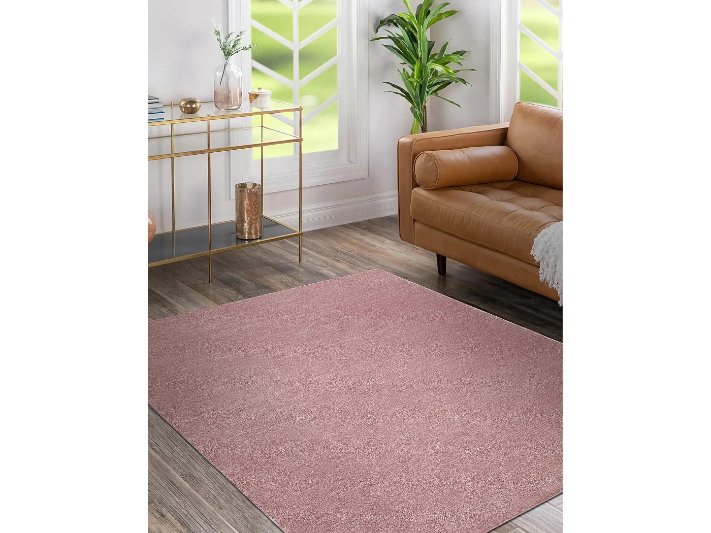 Tapijt SOFTY uniform, enkele kleur roze 120x170 cm