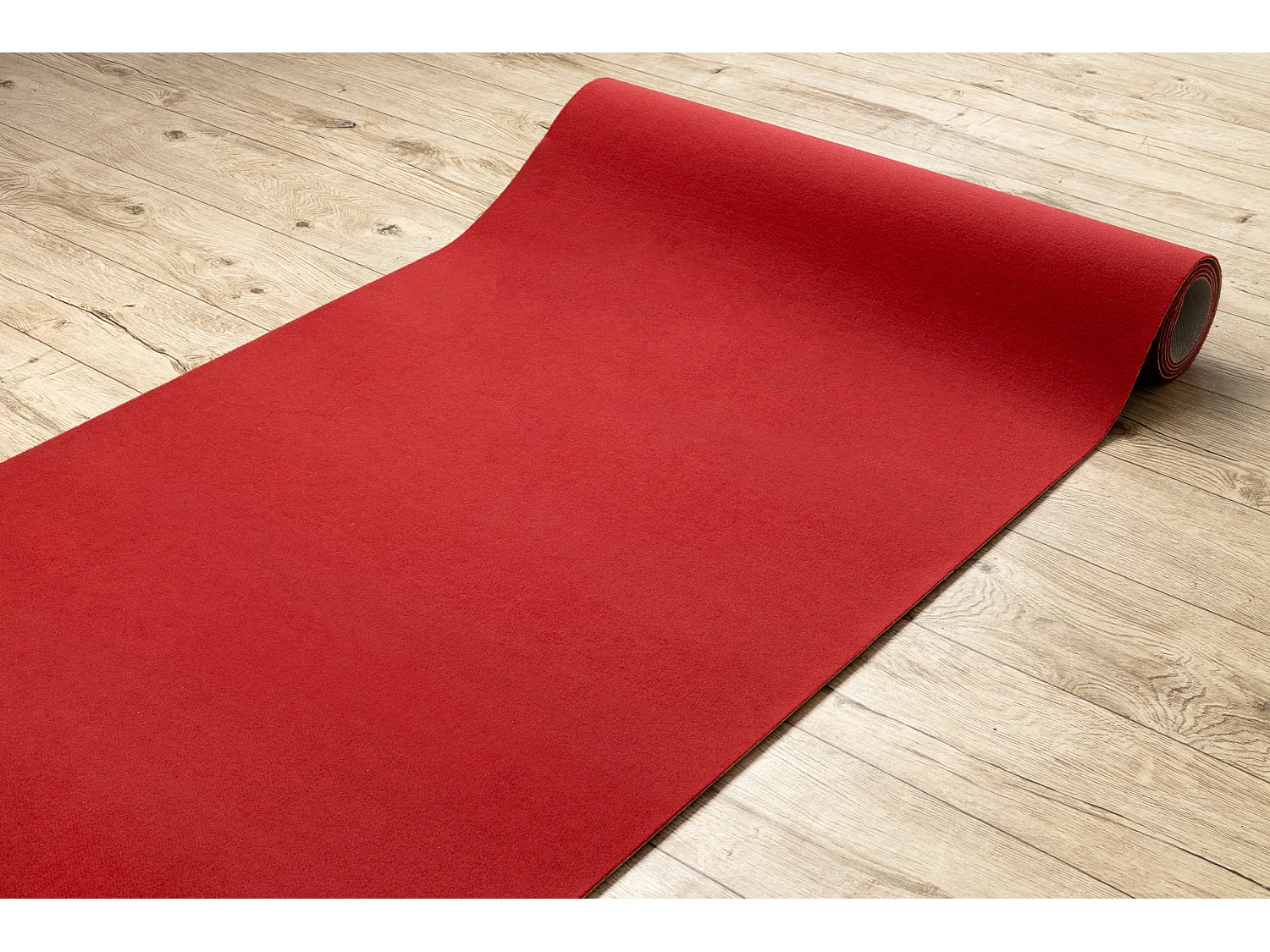 Tapis ANTIDÉRAPANT RUMBA 1974 couleur unique bordeaux, rouge 80x250 cm