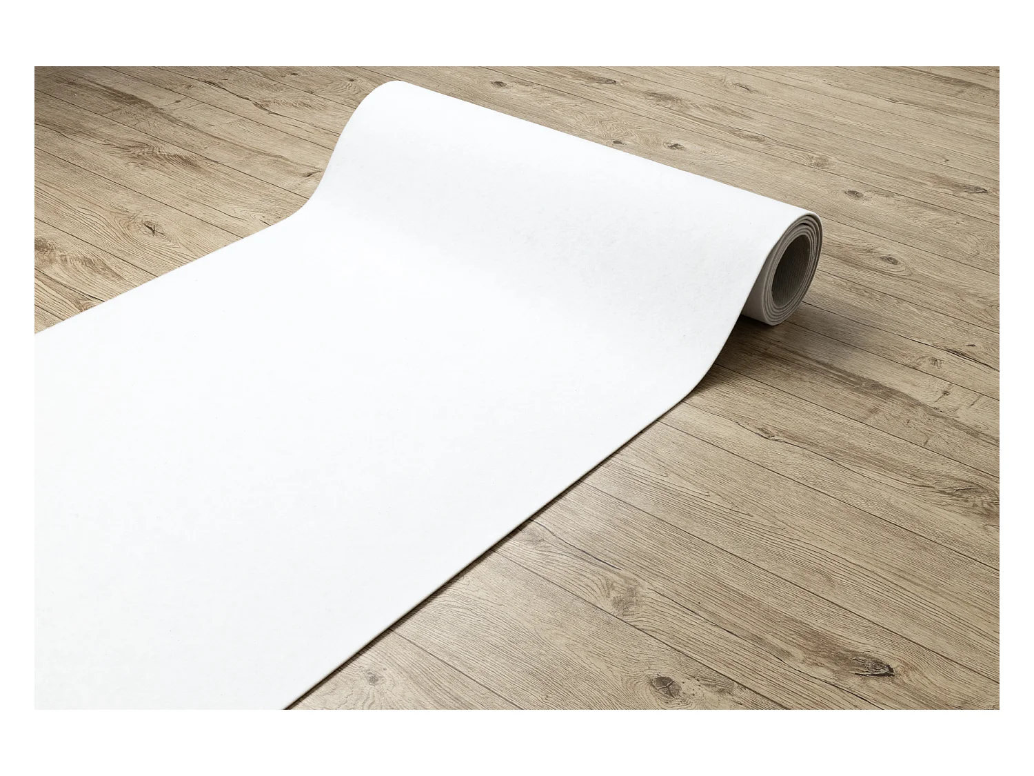 Tapis ANTIDÉRAPANT RUMBA 1950 couleur unique blanc  120x170 cm