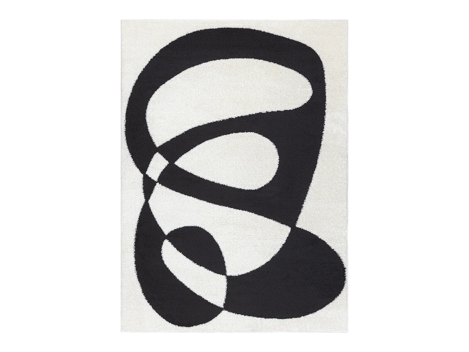 Tapijt modern MODE 8531 abstractie creme / zwart 160x220 cm