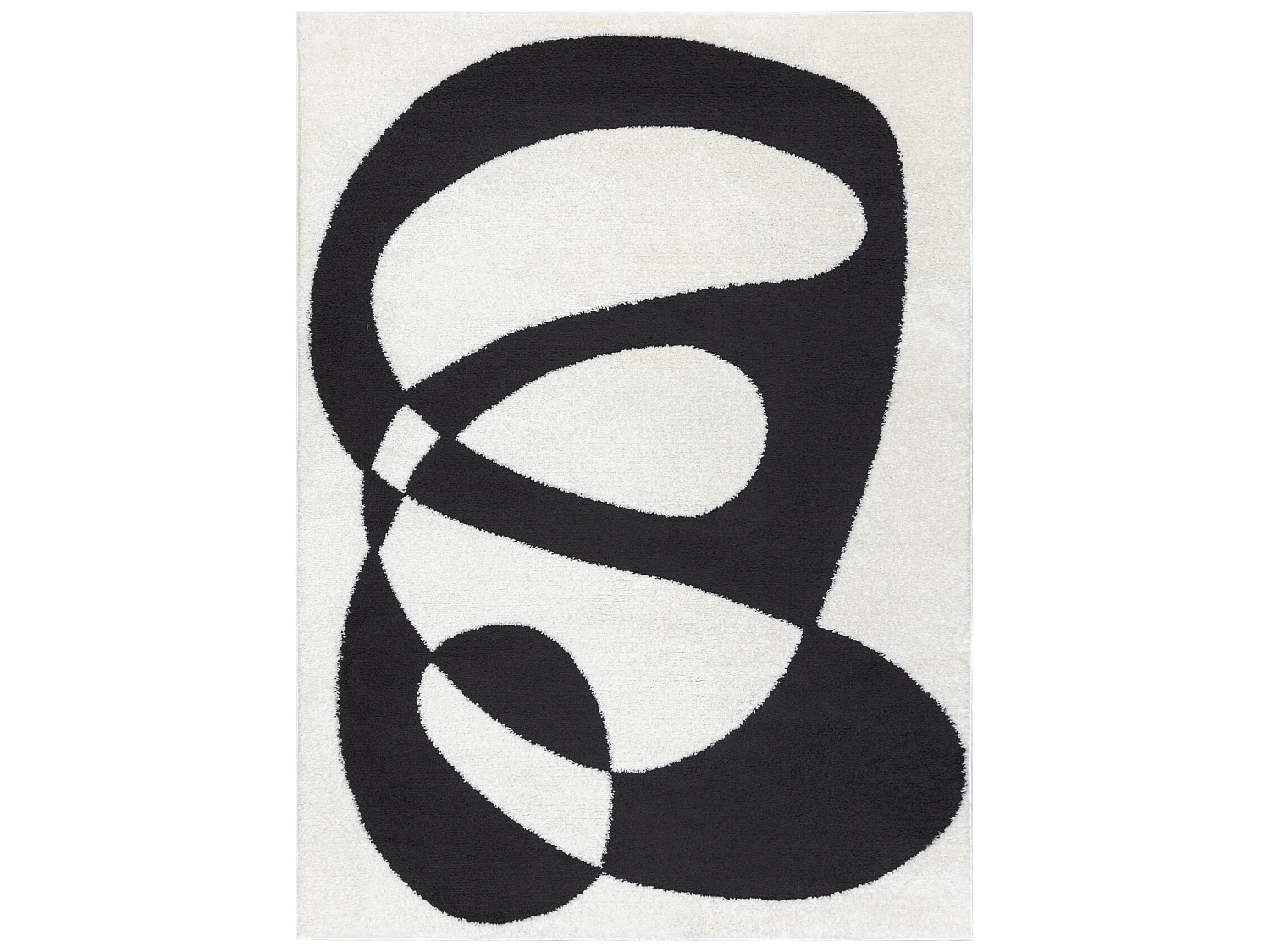 Modern Teppich MODE 8531 Abstraktion creme / schwarz  160x220 cm