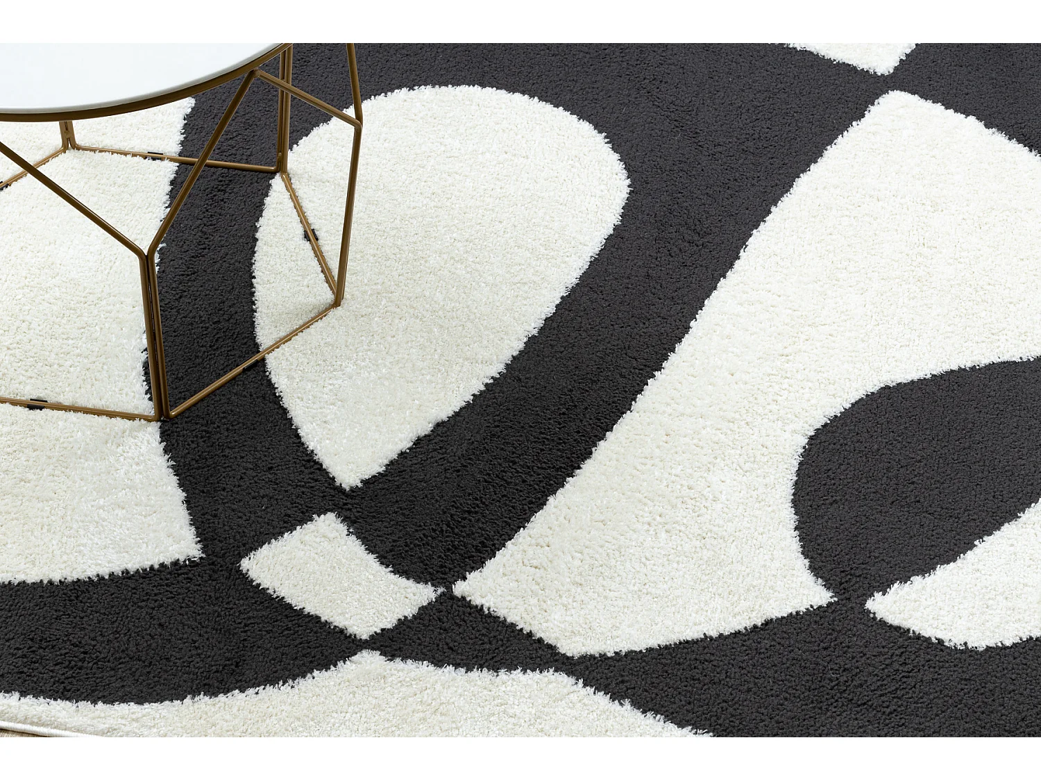 Modern Teppich MODE 8531 Abstraktion creme / schwarz  160x220 cm