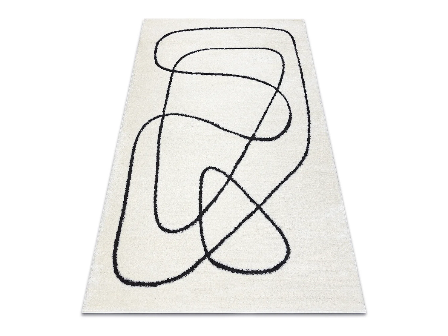 Modern Teppich MODE 8377 Abstraktion creme / schwarz  160x220 cm