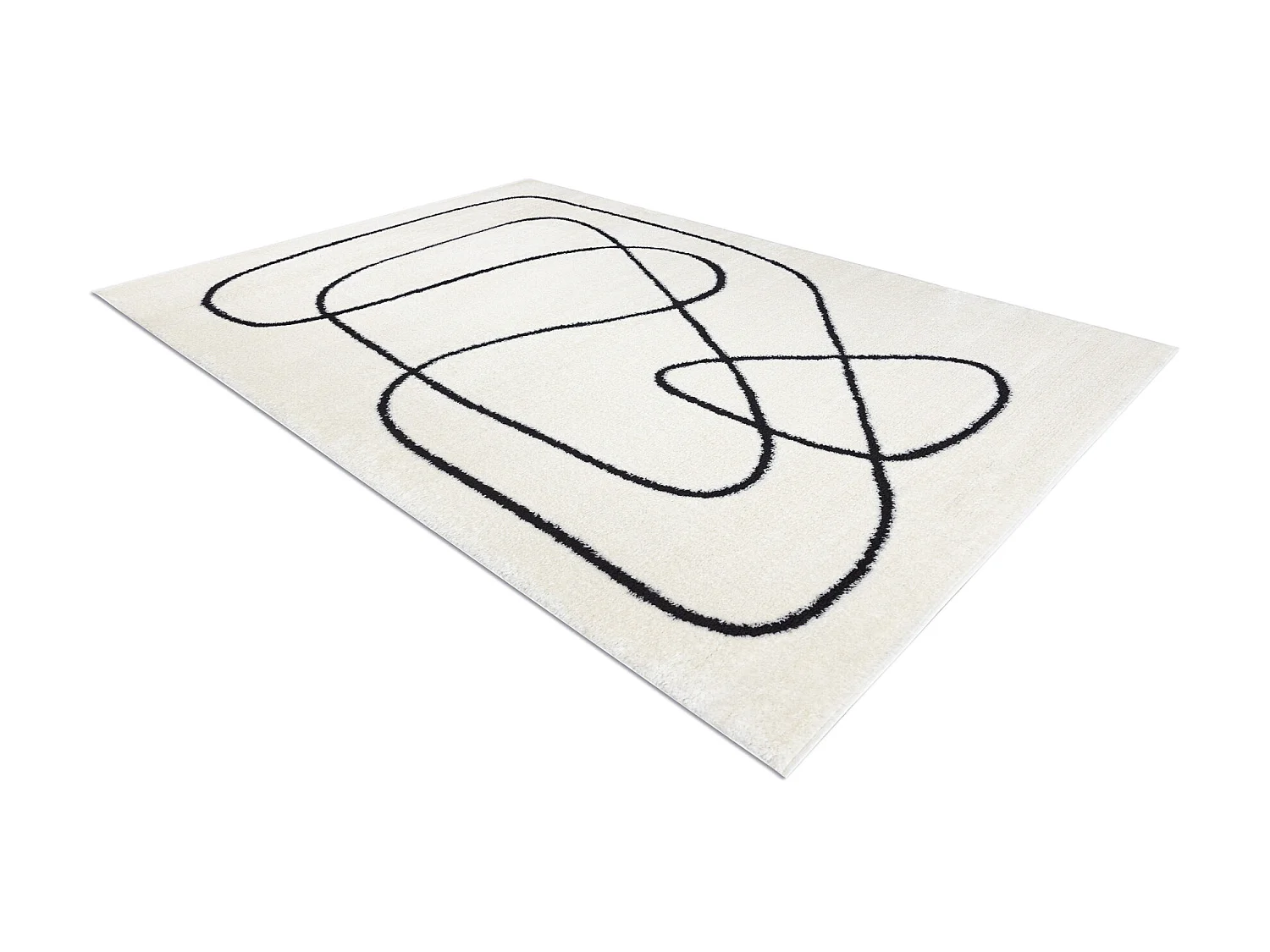 Modern Teppich MODE 8377 Abstraktion creme / schwarz  160x220 cm