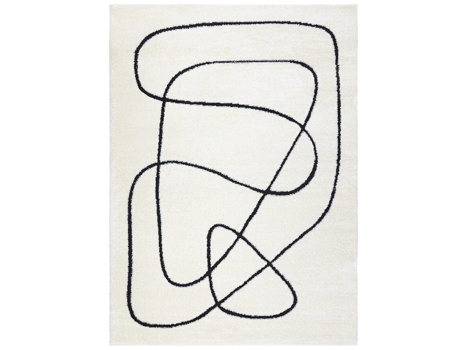 Tapete moderno MODE 8377 abstração creme / preto 140x190 cm