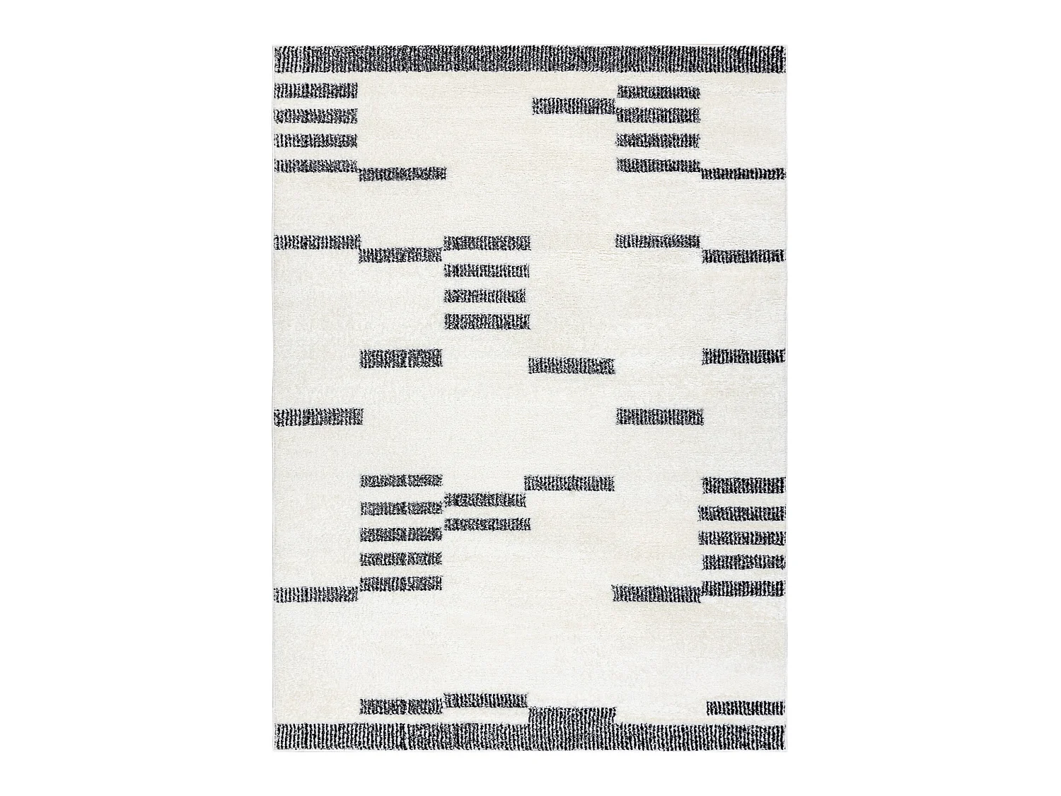 Tapijt modern MODE 8511 geometrisch creme / zwart 180x270 cm