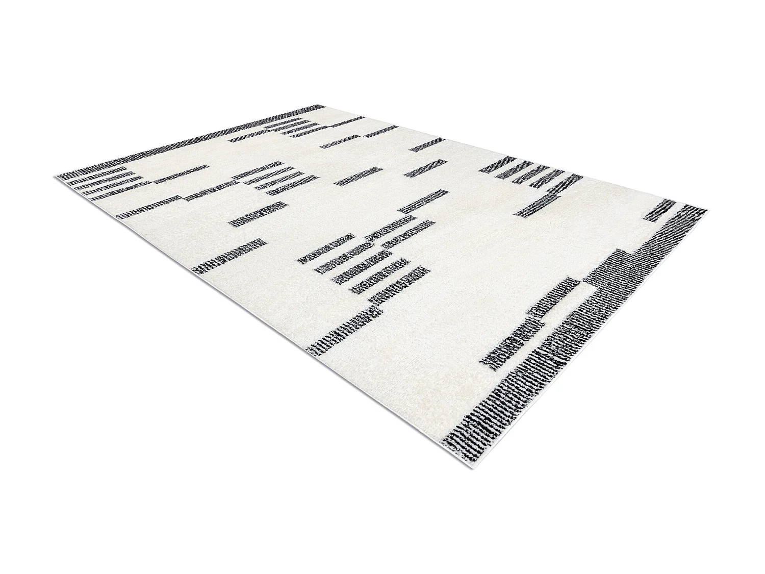 Tapijt modern MODE 8511 geometrisch creme / zwart 180x270 cm