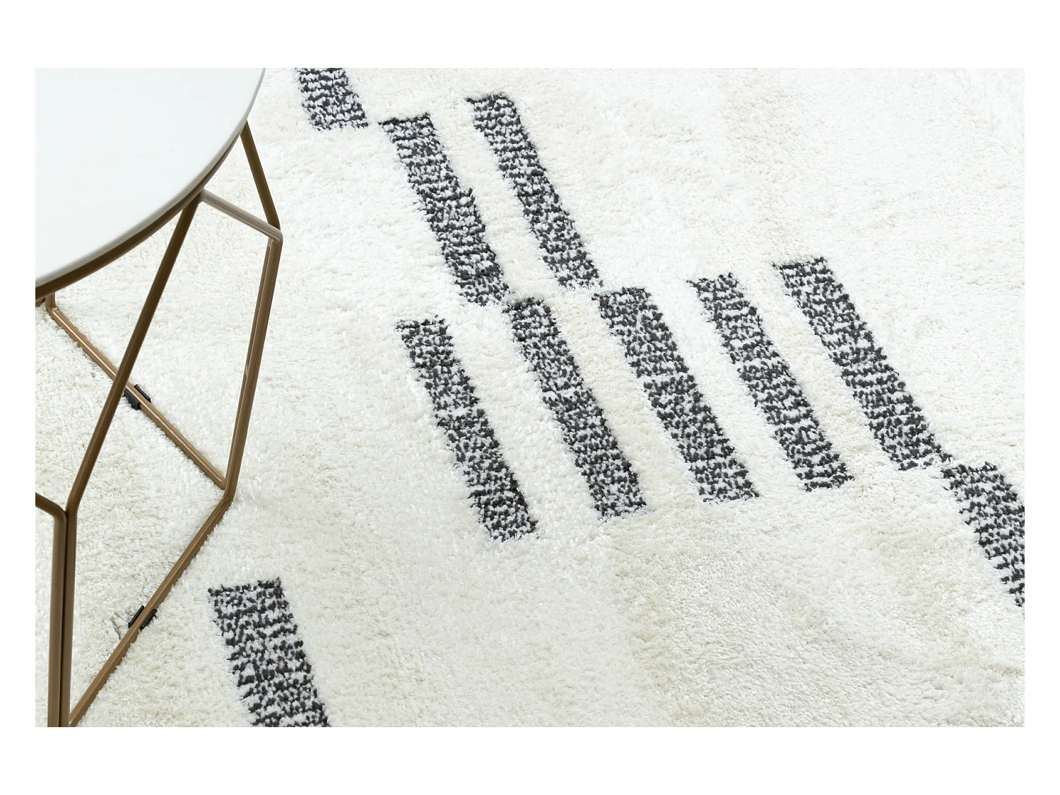 Tapijt modern MODE 8511 geometrisch creme / zwart 180x270 cm