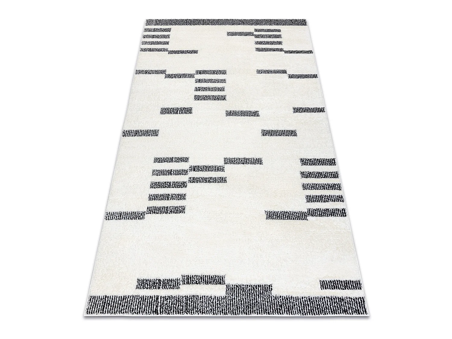 Tapis moderne MODE 8511 géométrique crème / noir 180x270 cm