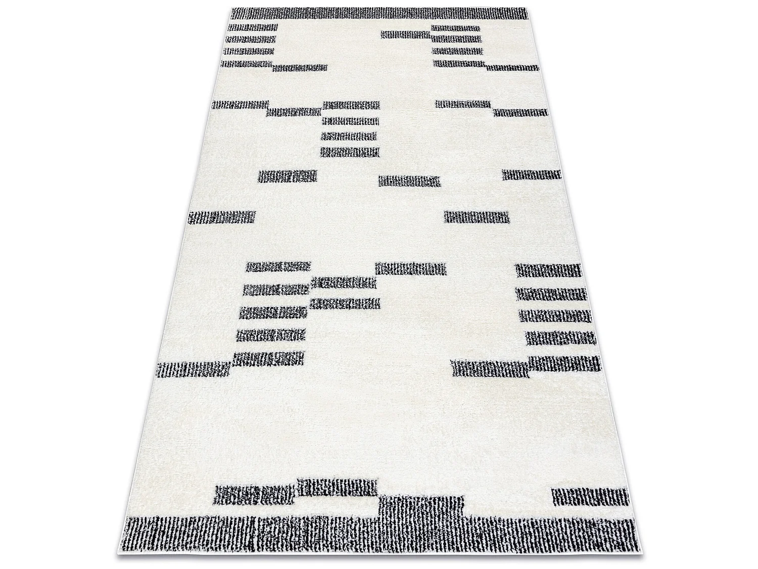 Dywan MODE 8511 geometryczny krem / czarny 180x270 cm