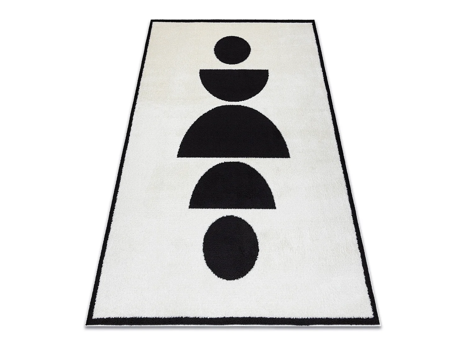 Tapis moderne MODE 8598 géométrique crème / noir 160x220 cm