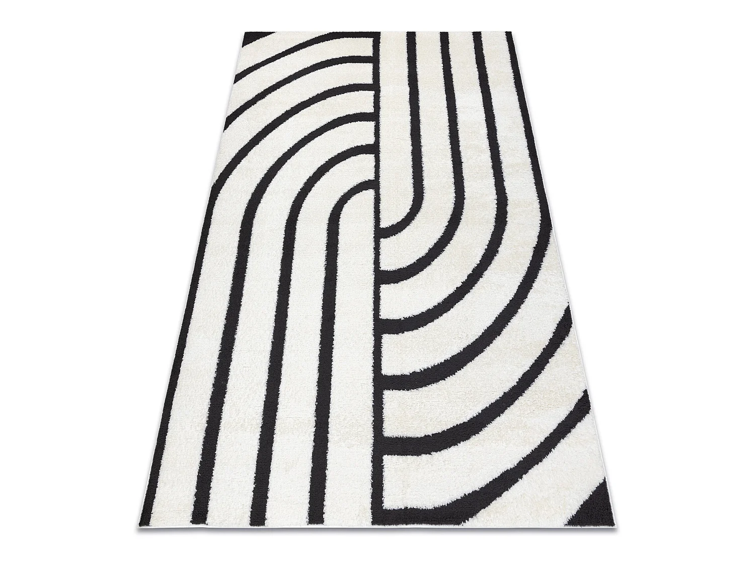 Tapijt modern MODE 8631 geometrisch creme / zwart 140x190 cm