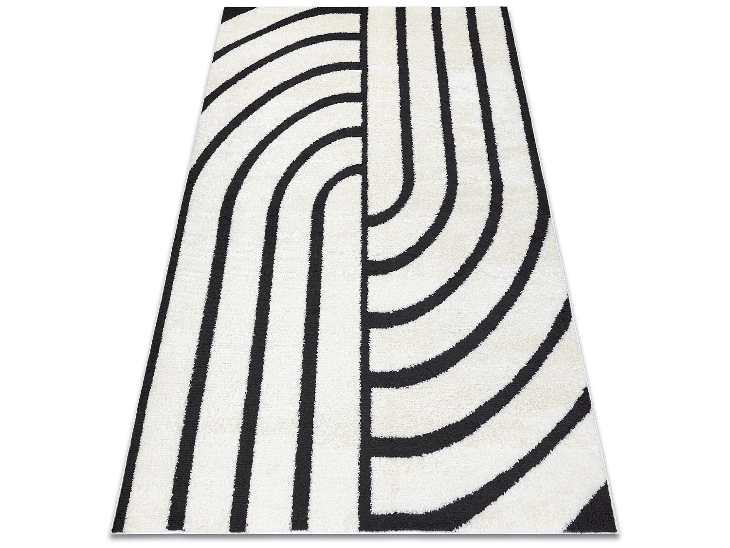 Tapijt modern MODE 8631 geometrisch creme / zwart 140x190 cm