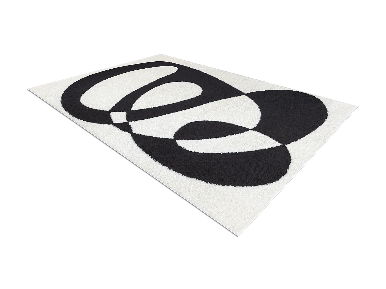 Tapis moderne MODE 8531 abstraction crème / noir 140x190 cm