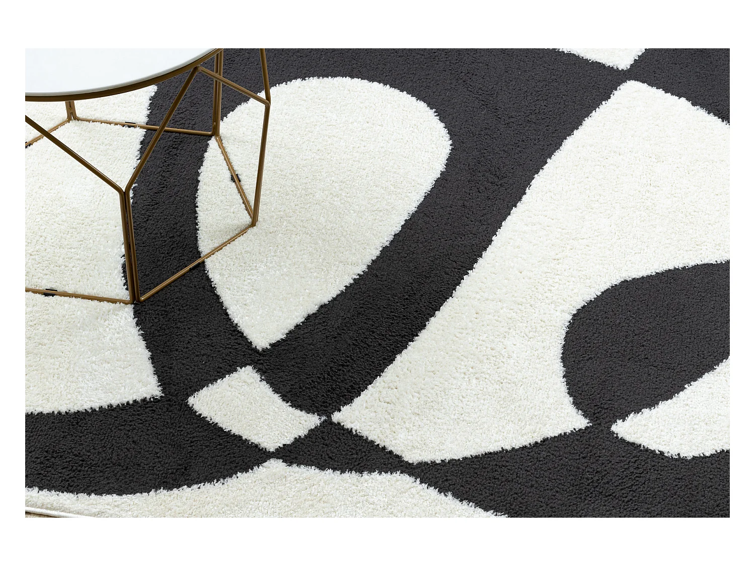 Tapis moderne MODE 8531 abstraction crème / noir 140x190 cm