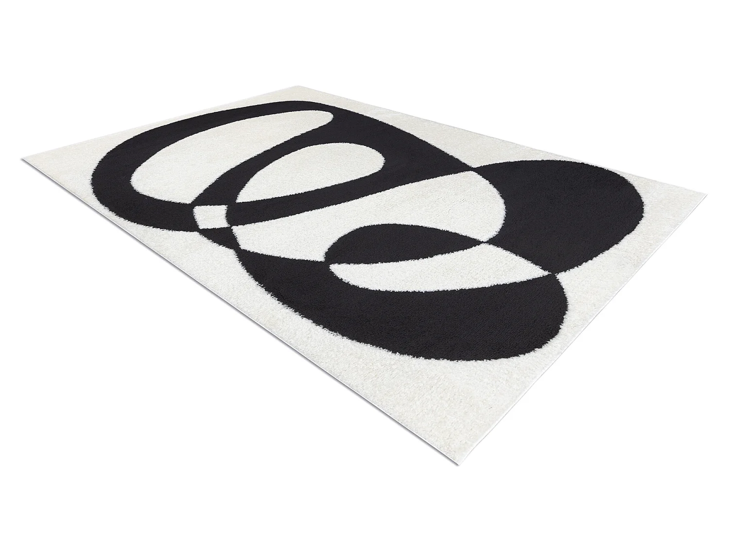 Dywan MODE 8531 abstrakcja krem / czarny 140x190 cm