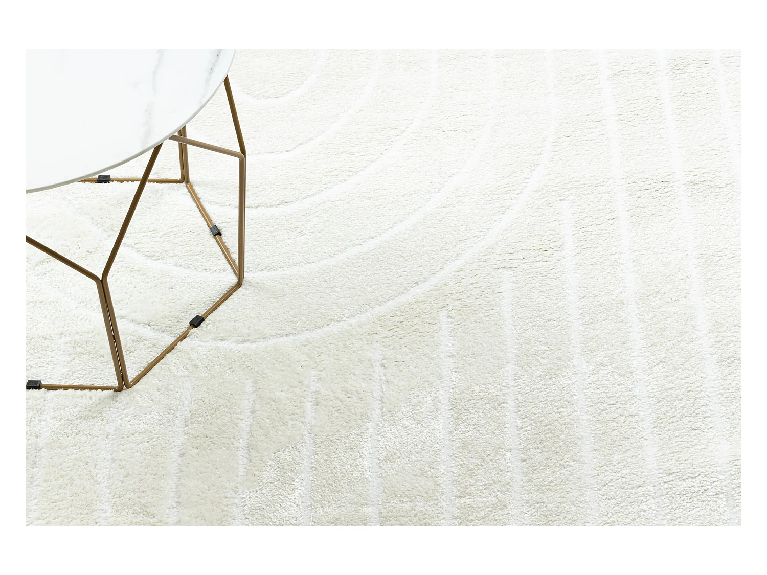 Tapis moderne MODE 8494 géométrique crème 140x190 cm