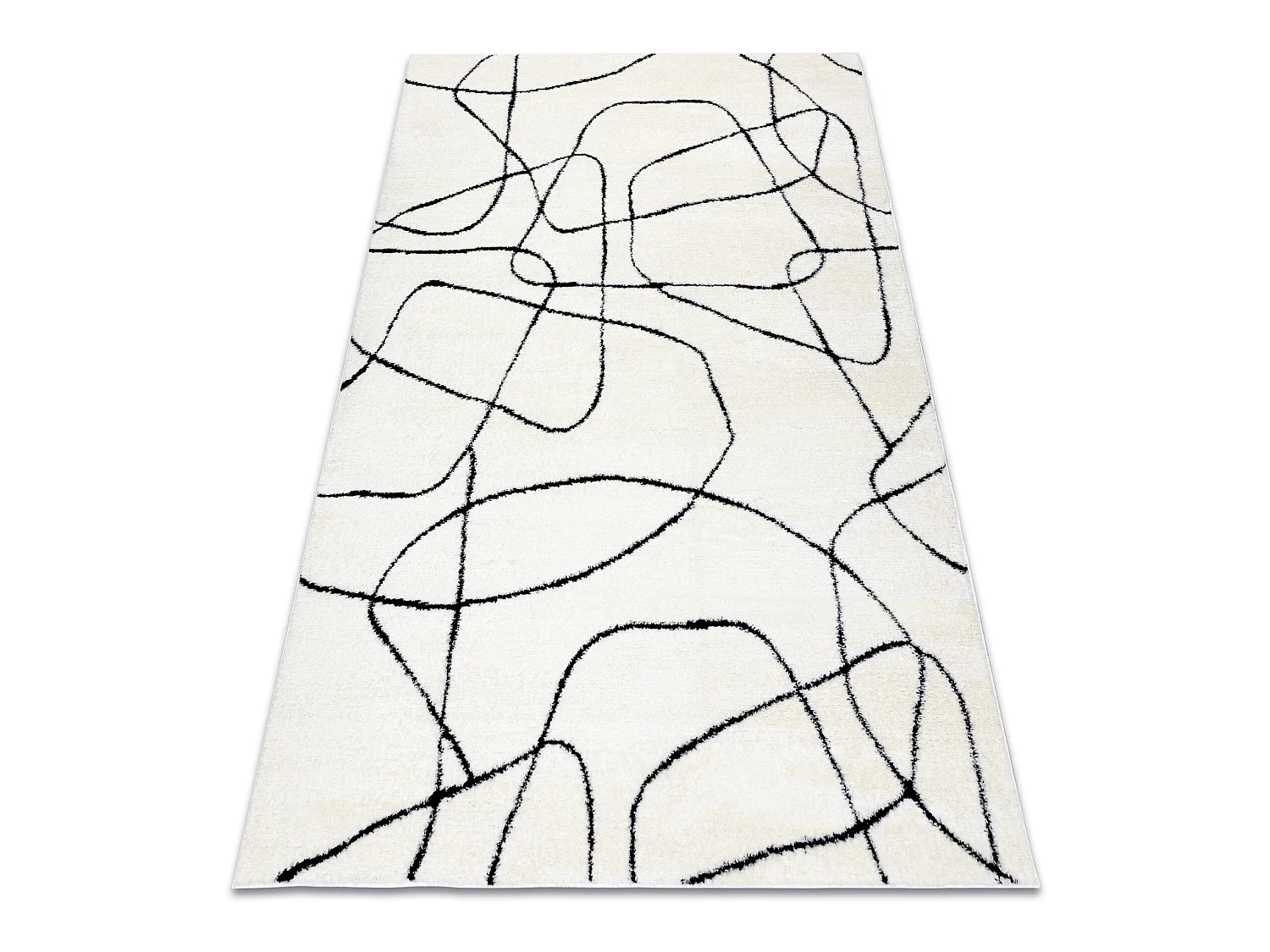 Tapis moderne MODE 8522 abstraction crème / noir 120x170 cm