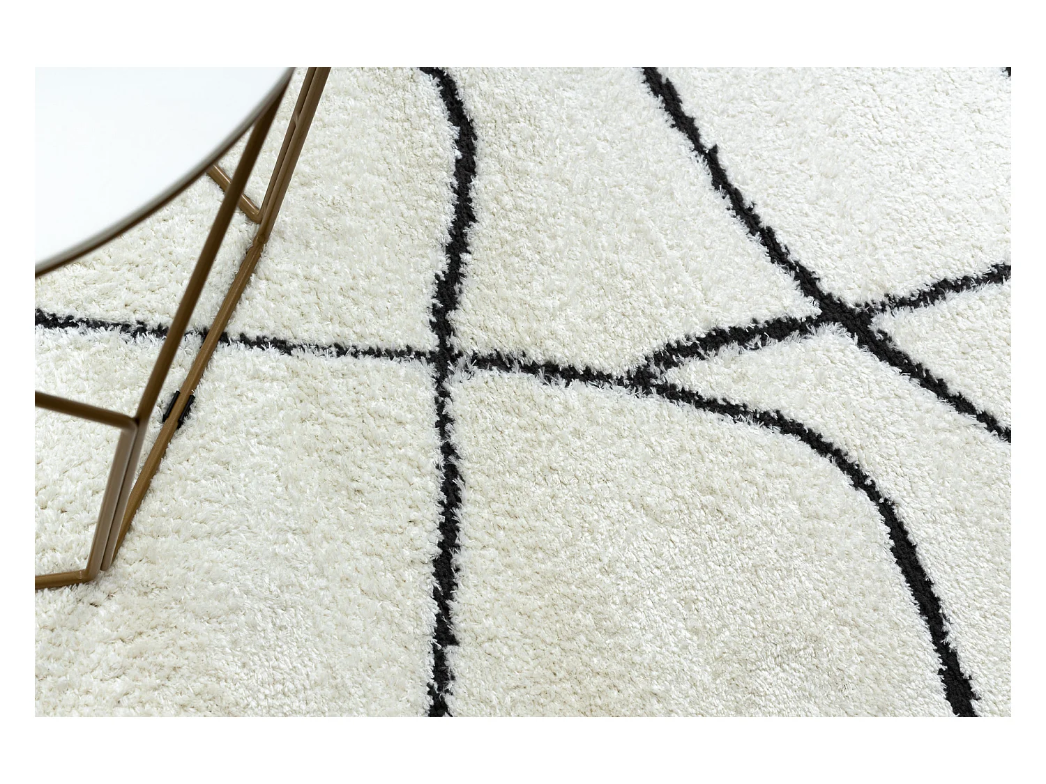 Tapis moderne MODE 8522 abstraction crème / noir 120x170 cm