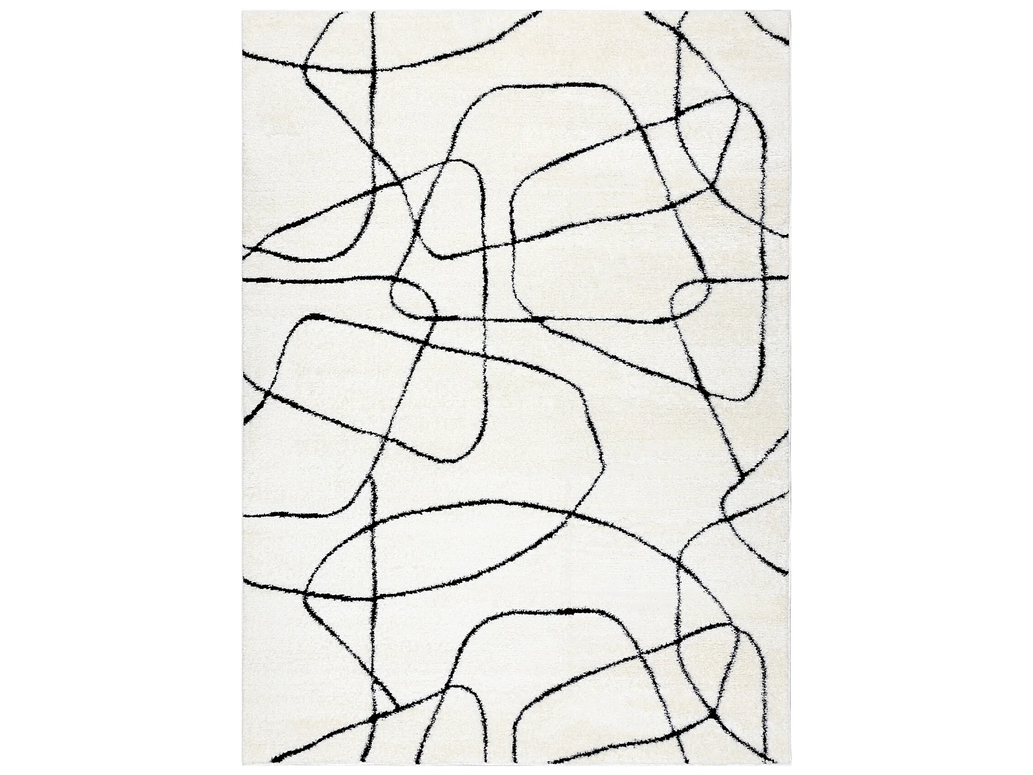 Dywan MODE 8522 abstrakcja krem / czarny 120x170 cm