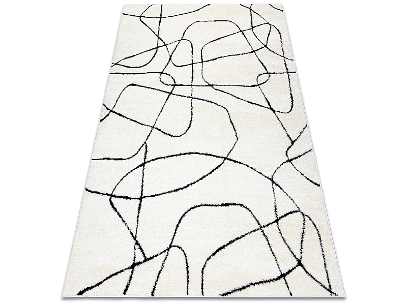 Tapis moderne MODE 8522 abstraction crème / noir 120x170 cm